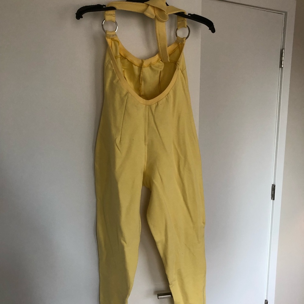 Yellow Halter Jumpsuit - Picture 5 of 6